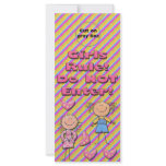 Girls Rule Door Hangers Party Favors Rack Card Template