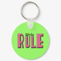 Girls Rule Gifts and Tees for Women and Girls keychains