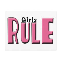 Girls Rule Gifts and Tees for Women and Girls postcards