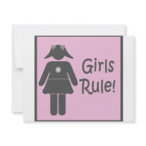 Girls Rule invitations by definnativearts Girls Rule invitations