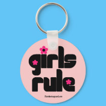 Girls Rule keychain