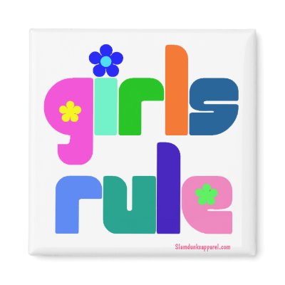 Girls Rule magnet by slamdunksapparel