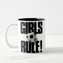 GIRLS RULE! Soccer Coffee Mug