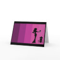 Girl's Silhouette Notecard
