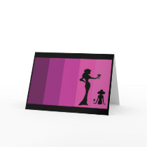 Girl's Silhouette Notecard