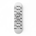 Girls Skate Too! - White Skateboard -(blk & grey)