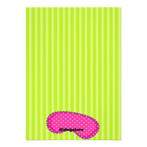 Girls Sleeping bag Sleepover Birthday Invitation