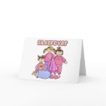 Girls Sleepover Card