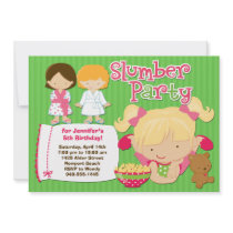Girls Slumber Party Birthday Invitation