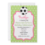 Girl's Soccer Birthday Party Invitation