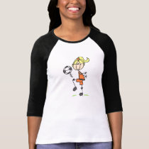 Girls Soccer Knee Kick Shirt by stick_figures Girls Soccer Knee Kick Shirt