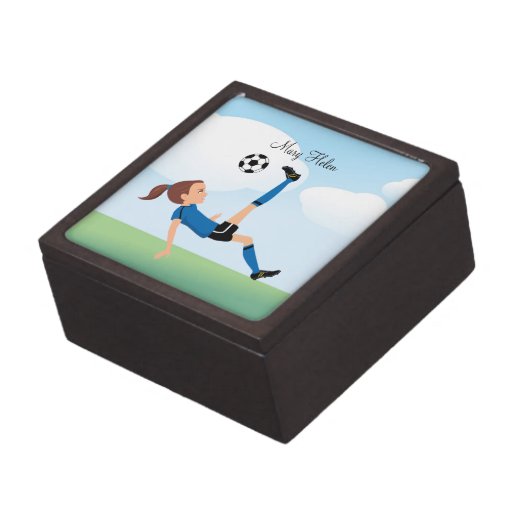 Girl's Soccer Medium GIft Box Zazzle