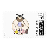Girls Softball African American t-shirts and Gifts Stamp