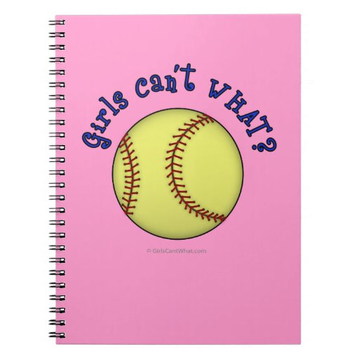 Girls Softball-Blue Note Book