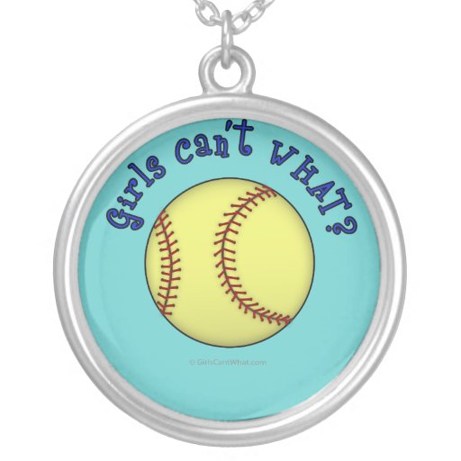 Girls Softball-Blue Pendant