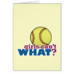 Girls Softball Card