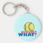 Girls Softball Key Chain