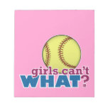 Girls Softball Note Pads