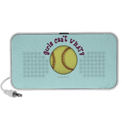 Girls Softball-Pink Text iPod Speaker