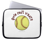 Girls Softball-Red Text Laptop Sleeves