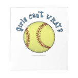 Girls Softball-Sky Blue Text Notepad