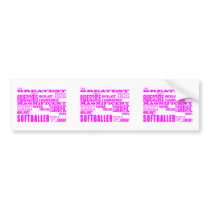 Girls Softballers : Pink Greatest Softballer Bumper Stickers