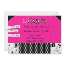 Girl's Stylish Party Invite invitations