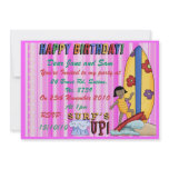Girls Surfs up Invitation