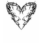 Girls TatsNY Heart Tribal Black Tee Shirt