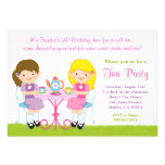 tea party invitation, birthday, invitation, kids