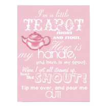 Girls tea party room decor poster