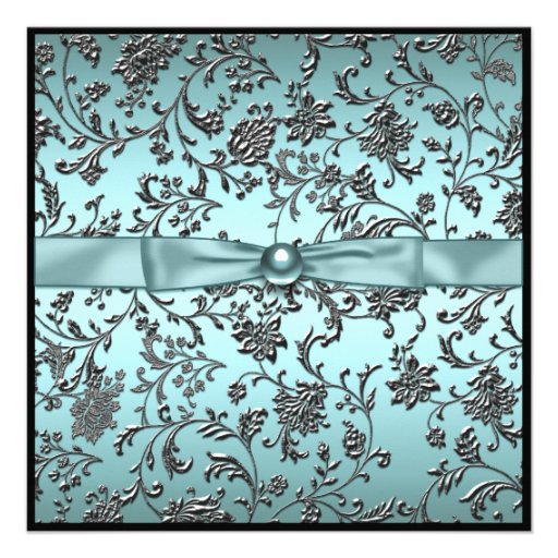 Girls Teal Blue Photo Graduation Custom Announcements