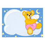 Girls Teddy Bear Baby Shower Invitations invitations