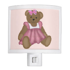 Girl's Teddy Bear Night Light