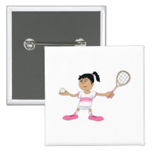 Girls Tennis Buttons
