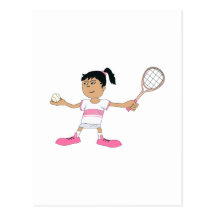 Girls Tennis Post Cards