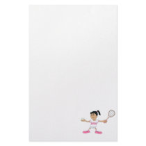 Girls Tennis Customized Stationery
