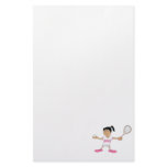 Girls Tennis Customized Stationery