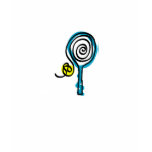 Girls Tennis Tshirt with tennisracket design