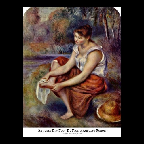 Girls, The Feet Dry By Pierre-Auguste Renoir Posters