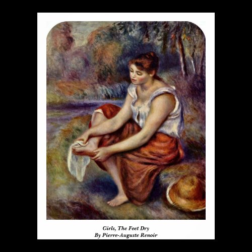Girls, The Feet Dry By Pierre-Auguste Renoir Posters