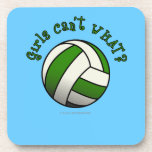 Girls Volleyball in Green Coaster