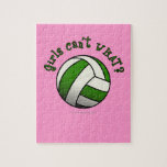 Girls Volleyball in Green Puzzle