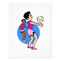 Girls Volleyball Personalized Invitation