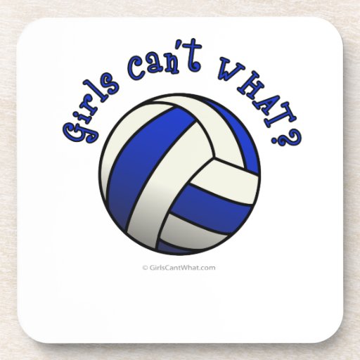 Girls Volleyball Team Gifts - Blue Coasters