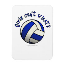 Girls Volleyball Team Gifts - Blue Flexible Magnet