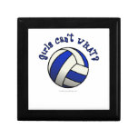 Girls Volleyball Team Gifts - Blue Jewelry Box