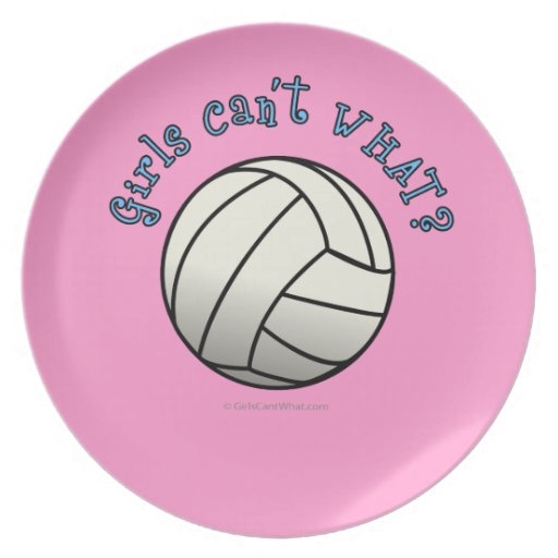 Girls Volleyball Team Plate