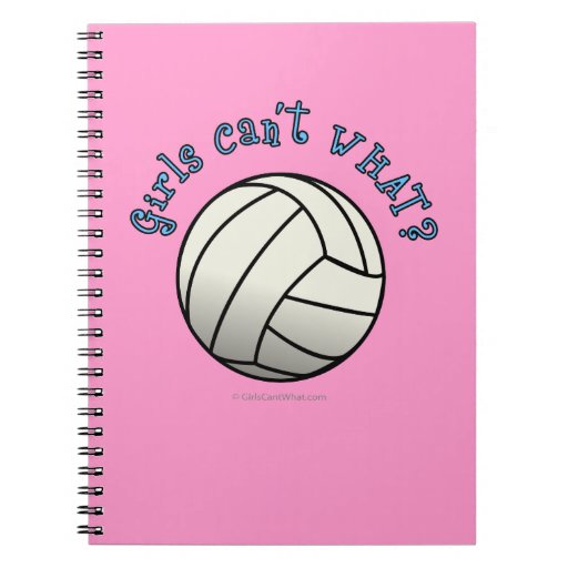 Girls Volleyball Team Spiral Notebook