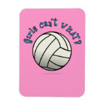 Girls Volleyball Team Vinyl Magnets